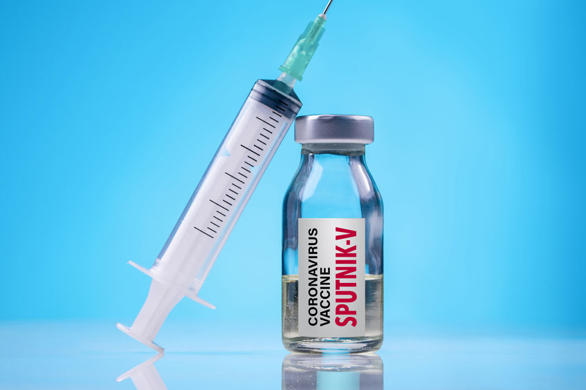 Antalya, TURKEY - August 11, 2020. The Covid-19 coronavirus vaccine produced in Russia named Sputnik-V.
