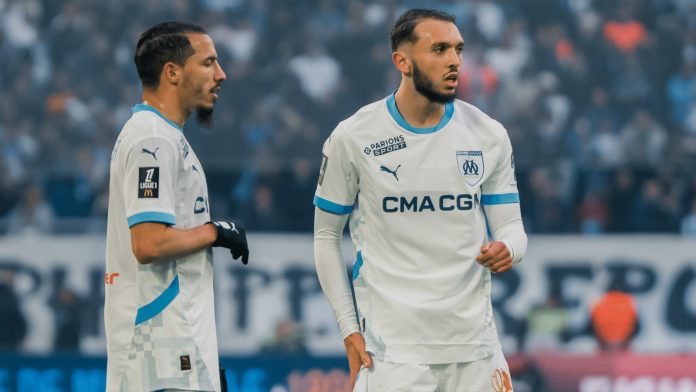 الجزائريان إسماعيل بن ناصر وأمين غويري نجما أولمبيك مارسيليا الفرنسي